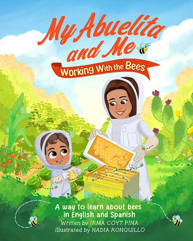 Mi abuelita and Me working with bees